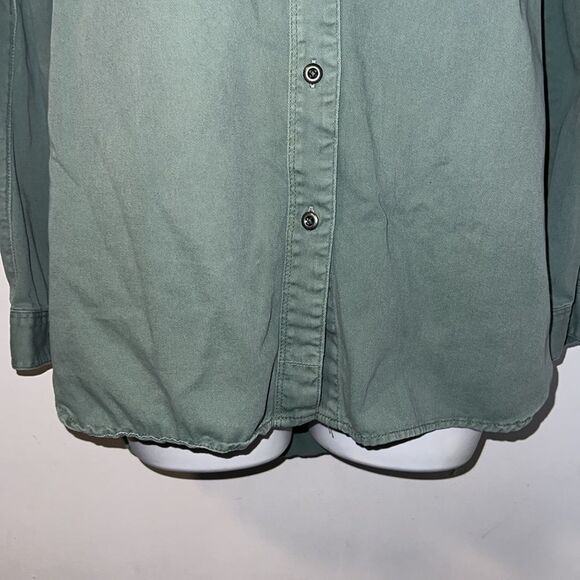 MADEWELL Army Green Button Down Tomboy Work Shirt- S - Picture 4 of 9